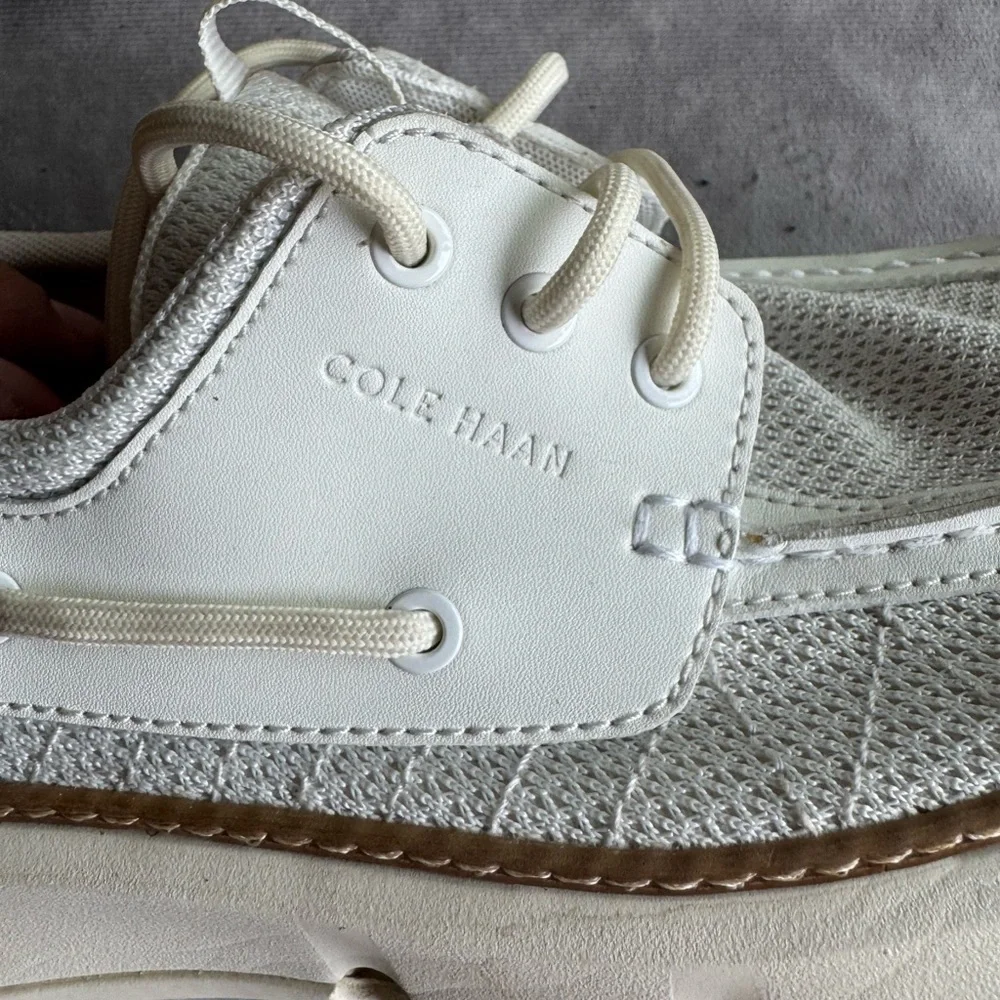 Cole Haan White Boat Shoes for Men